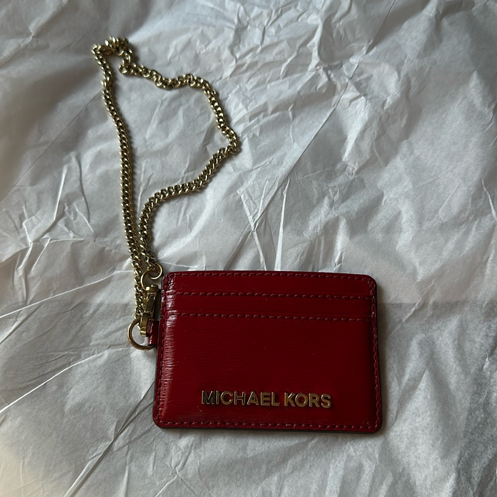 **SALE** Red Michael Kors Card Case